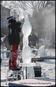 Ice carving competition. 